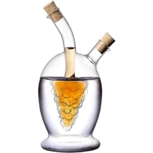 Double Wall Glass Glass Olive Oil Bottle Pourer Kitchenware Oil Vinegar Bottle Sauce Bottle Oiler Cruet Condiment Bottles Soy