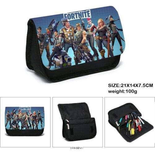 Game Fortnite toy pencil case character printing school bag storage bag boys and girls fashion stationery box student gift