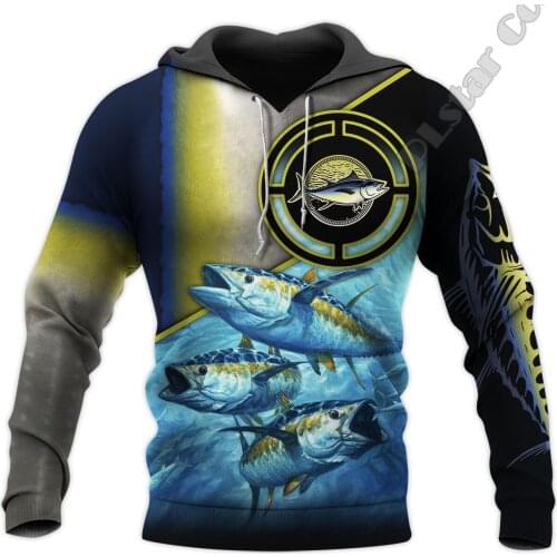 PLstar Cosmos Tuna MaHi Marlin NewFashion Fishing Fisher Animal Funny Tracksuit Pullover Harajuku 3DPrint Men/Women Hoodies T-13