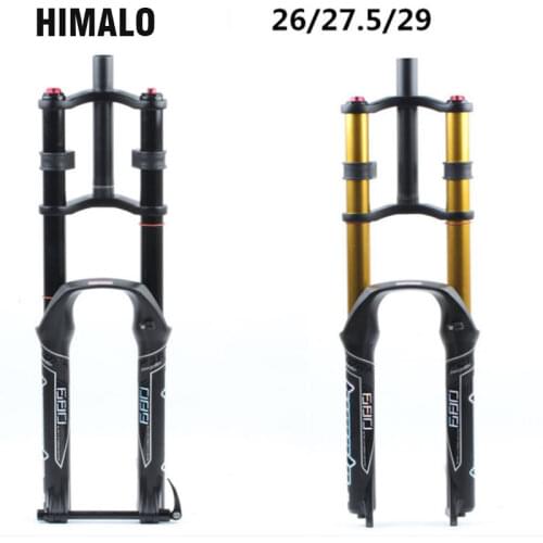 Bicycle Suspension Fork HIMALO 26/27.5/29er MTB Air Fork Magnesium Alloy Double Shoulder Air Oil Lock Straight Downhill fork