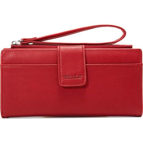 Women wallets with coin pocket long zipper coin purse for Female clutch business Ms Wallet Double zipper Vintage Large Wallet