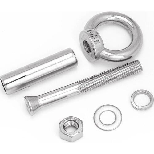 1Pcs M6 M8 M10 Anti-loose 304 Stainless Steel Sheep Eye Pull Screw Belt Expansion Screws Hanging Swing Hook