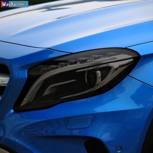 2 Pcs Car Headlight Protective Film Smoked Black TPU Sticker For Mercedes Benz GLA GLC GLE GLS V G GLK GLB Class AMG Accessories
