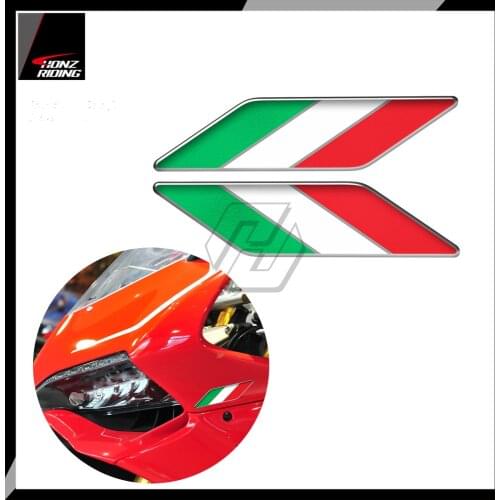 3D Resin Motorcycle Tank Decals Italy Wing Sticker Italia Car Motorbike Decal