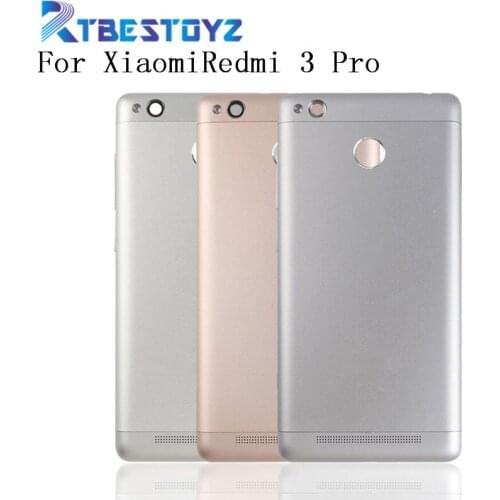 5.0" For Xiaomi Redmi 3s Redmi 3 Pro Battery Back Cover Case + Side Keys + Glass Lens For Redmi 3S 3pro Housing