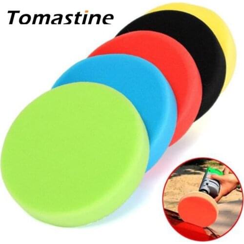 5pcs 6 Inch 7 inch Buffing Sponge Polishing Pad Flat Sponge Buffing Pads Hand Tool Kit For Car Polisher Waxing Polishing Set