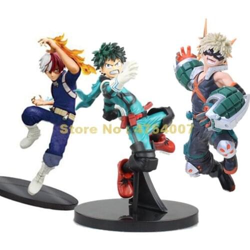 Anime boku no my hero academia 3th bakugou katsuki izuku midoriya shoto pvc action figure 16cm Toy