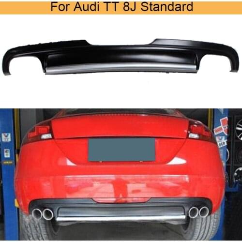 Car Rear Bumper Lip Diffuser For Audi TT 8J Standard Bumper 08-10 Notfit US Car Black PU