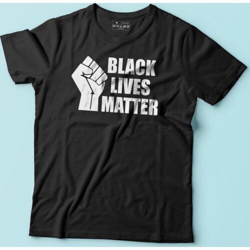 BLINGPAW Minimalist Black Lives Matter Letter Print T-shirt Unisex Cotton Top&Tees Summer Tee Shirts