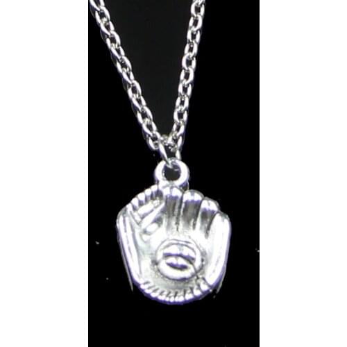 Fashion 20*14mm Baseball Glove Pendant Necklace Link Chain For Female Choker Necklace Creative Jewelry party Gift