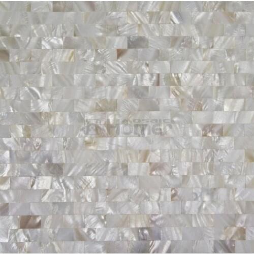 White mother of pearl mosaic brick pattern freshwater shell mosaic, kitchen backsplash tiles, bathroom mosaic tile