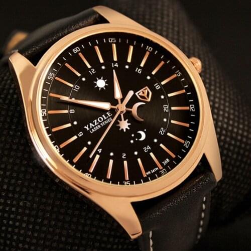 2020 Man Watch Modern Watch YAZOLE Luxury Rose Gold Watch Men Watch Fashion Business Watch Waterproof Luminous Quartz Watches