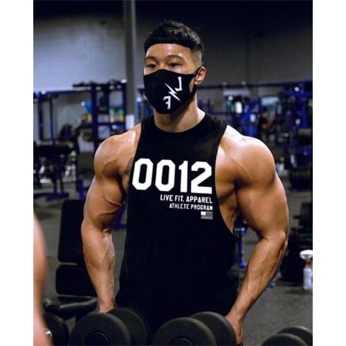 Men Bodybuilding Tank Tops Gym Hiking Workout Fitness Cotton Sleeveless Shirt Running Clothes Stringer Singlet Casual Vest