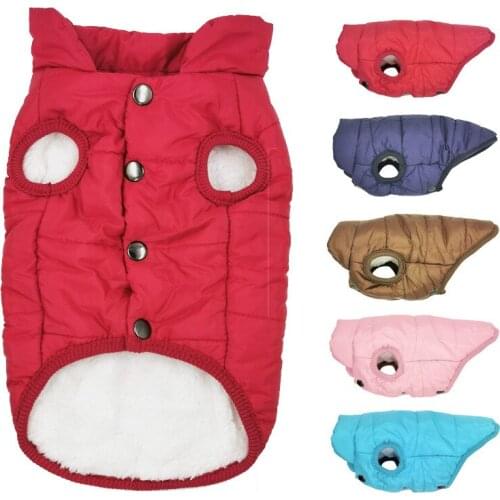New Pet Vest Simple Dog Clothes Autumn and Winter Thick Warm Cotton Jacket Dog Vest Quilted Jacket Pet Clothes Dog Winter Coat