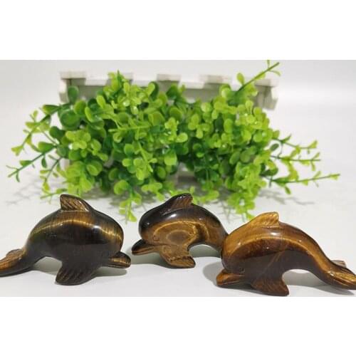 Factory wholesale high quality natural 2 inches tiger eye elephant shape quartz for home decoration and sale CJC