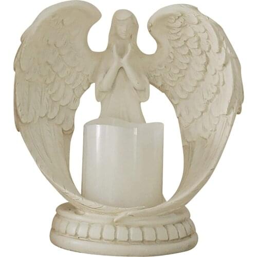 Nordic Style Resin Angel Tea Light Candle Holder Home Living Room Church Decorations Craft for Lover
