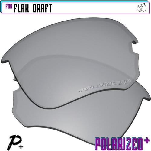 EZReplace Polarized Replacement Lenses for - Oakley Flak Draft Sunglasses - Silver P Plus
