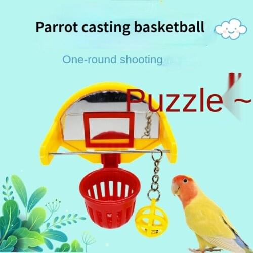 Parrot Projection Basketball Toys Birdcage Pendant Training Tools Puzzle Bird Toys Pet Toys Parrot Stand Playground