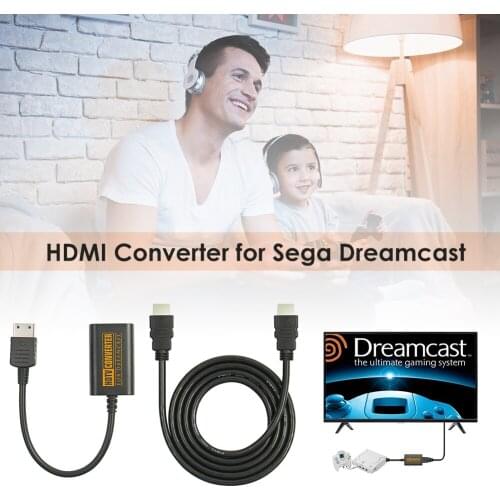 High Definition HDMI-compatible Adapter Portable Carrying Dongle for Sega Dreamcast Display Modes NTSC 480i 480P PAL 576i