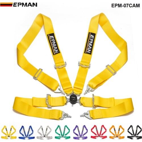 New Epman Racing 3" In Strap Seat Belt/Belts Mounting 4-Point Safety Harness Camlock EPM-07CAM