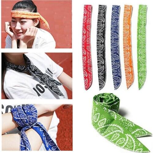Neck Cooler Scarf Body Ice Cool Cooling Wrap Tie Headband Hiking Scarves Multifunction Non-toxic silk scarf