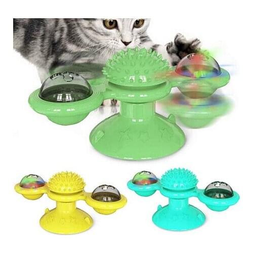 Windmill Cat Toy Funny Turntable Teasing Pet Scratching Tickle s Hair Brush s Interactive Puzzle Smart s