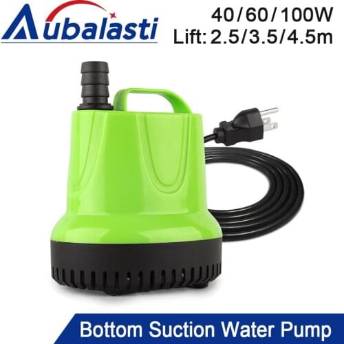 Aubalasti Water Pump Bottom Suction Submersible Pump 25w 40w 60w Lift 2.5-4.5m 220V Caliber 20mm for CNC Router Spindle Motor