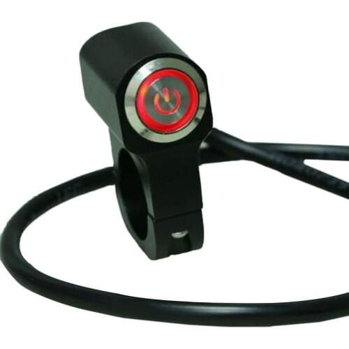 22mm Motorcycle Alloy Handlebar Switch On/Off Headlight-Hazard-Fog Red LED Light Switch Motorbike Accessories