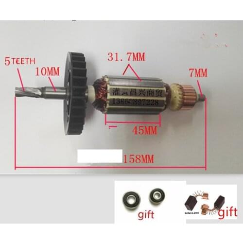 AC 220-240V Rotor Motor Armature Replacement for MAKITA HR2475 Rotary Hammer