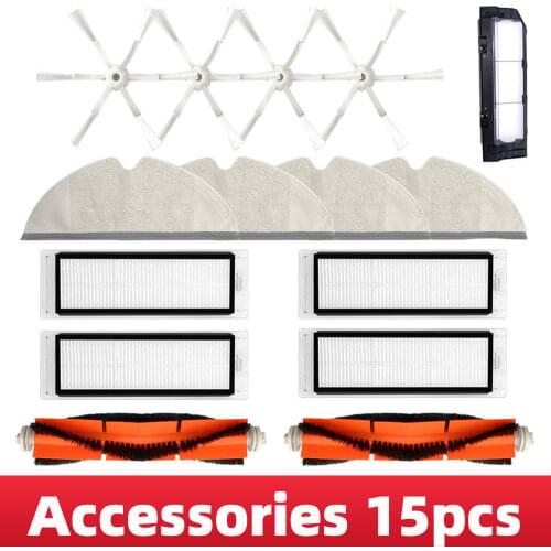 Hepa Filter Main Side Brush Cover Mop Rag Water Tank Filter For Xiaomi Roborock S5 S6 S5 Max S6 MaxV E2 E3 Vacuum Cleaner Parts