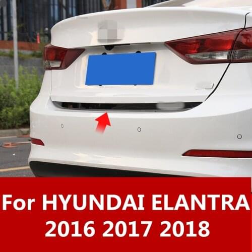 For hyundai Elantra 2016 2017 2018 Stainless Steel Trunk Rear Protector Trim Cover Rear Bumper Protector Sill Car Tail Door Trim