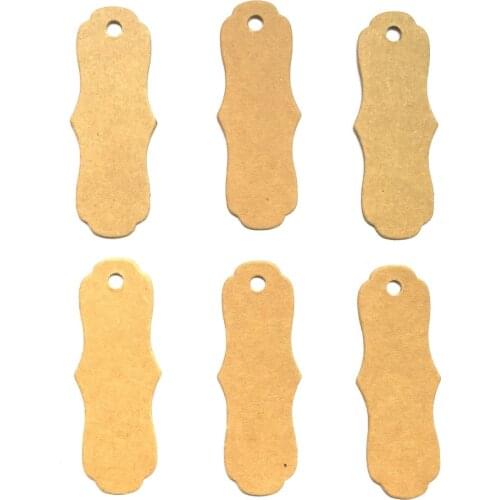 ZERZEEMOOY DIY ZAKKA Homemade Kraft Paper Tags Bookmark Mood Message Card Blank 100pcs/lot 75x28x0.5mm