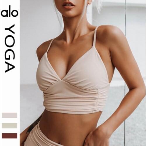 Yoga Womens Bra Sexy Beauty Back Yoga Vest Suspenders Chest Pad Sports Underwear Outdoor Running Training Fitness Tops /40