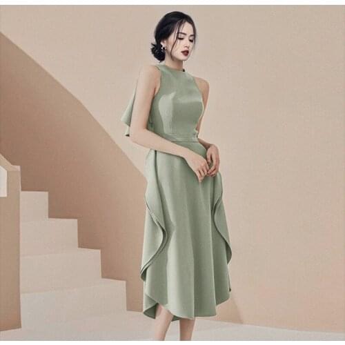 Summer Dress Elegant Vintage Green Women Dresses Bodycon Bandag Backless Long Sundress Party Sexy Ruffles Korean Evening Clothes