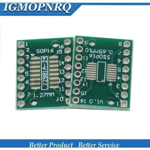 10PCS/lot TSSOP16 SSOP16 SOP16 Transfer to DIP16 IC Adapter Converter Socket Board Module Adapters Plate 0.65mm 1.27mm new