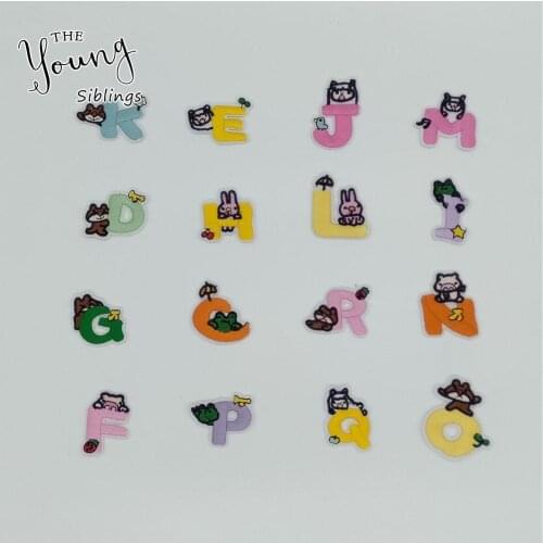 10 pcs for sale High quality Cartoon English letters iron no patch Sewing Embroidery badges DIY Patch Craft supplies Accessories