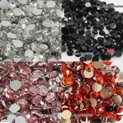 1000pcs 3mm Many Colors Acrylic Rhinestone Flatback Scrapbook Nail Clear GemsDecorative Nail DIY