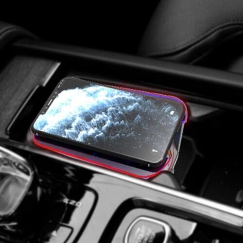15W QI car wireless charger for Volvo XC90 S90 V90 XC60 S60 V60 C60 2018 2019 2020 fast phone charger charging case accessories