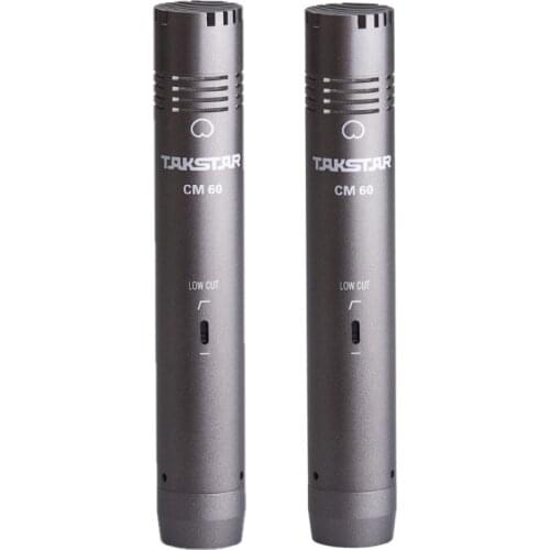 2pcs/lot Takstar CM-60 Small-diaphragm condenser recording microphone for Recording, broadcasting, on-stage performance
