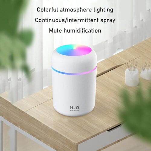 300ML Mini USB Air Humidifer Aroma Essential Oil Diffuser with Romantic LED Lamp Mist Maker Home Office Car Air Purifier