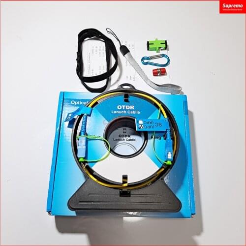 500M 1Km 2Km Portable Mini OTDR Launch Cable Box LC/APC to LC/UPC Blind Zone Eliminator 1310/1550nm LC APC to UPC SM Fiber Rings