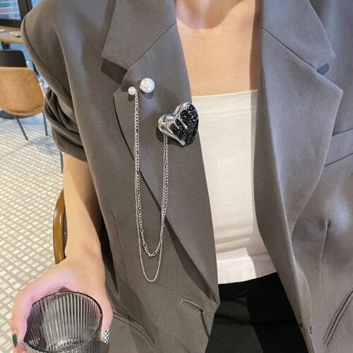 ALLYES Black Brooches For Clothes