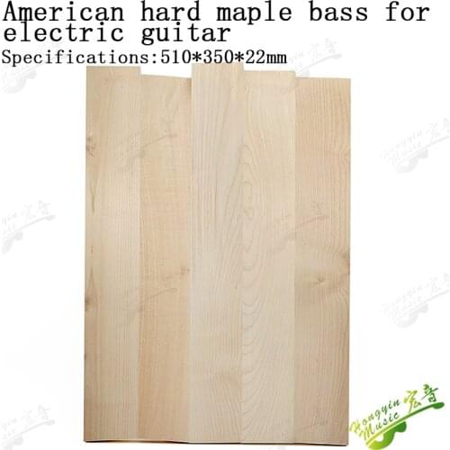 Electric guitar bass body is made of American hard maple wood and square wood accessories