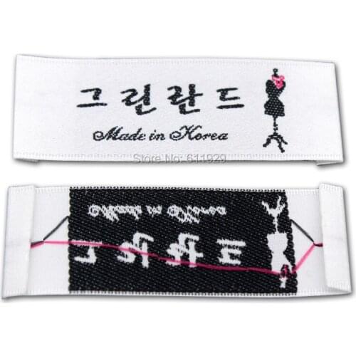 Free shipping garment satin woven labels/main labels/collar tags/clothing labels/embroidered woven&printed tags 1000 pcs a lot