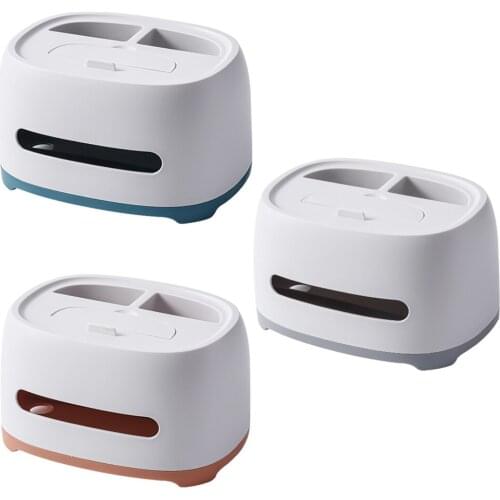Large Napkin Tissue Box Cover Storage Remote Controller Stationery Pen Organizer Container Phone Holder for Home Office