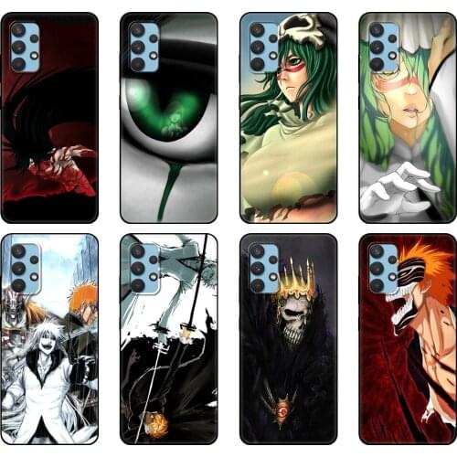 Black tpu Case For Samsung galaxy A32 A42 A52 A72 4g 5g S21 PLUS ultra back cover Bleach Japan Anime