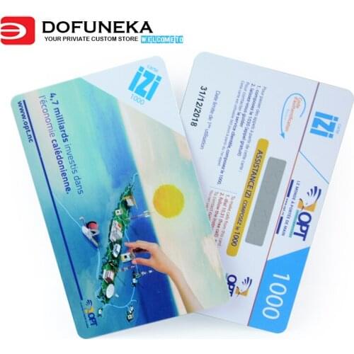 Two sides CMYK four color full printing PVC scratch off card printing