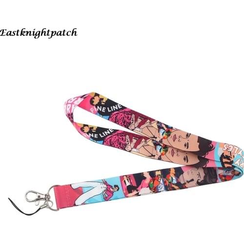 E2764 Cartoon Famous Singer Keychain Lanyards for ID Mobile Phone Rope Neck Straps Accessories For Kids