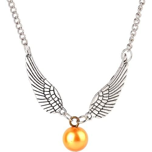 Euro-American Hot Sale Movie Golden Snitch Necklace Fashion Chain Necklace Wholesale 20pcs/lot