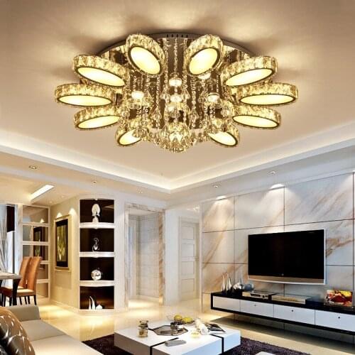 K9 crystal LED ceiling light Living room bedroom dining room study ceiling lamp Commercial lamps office lighting